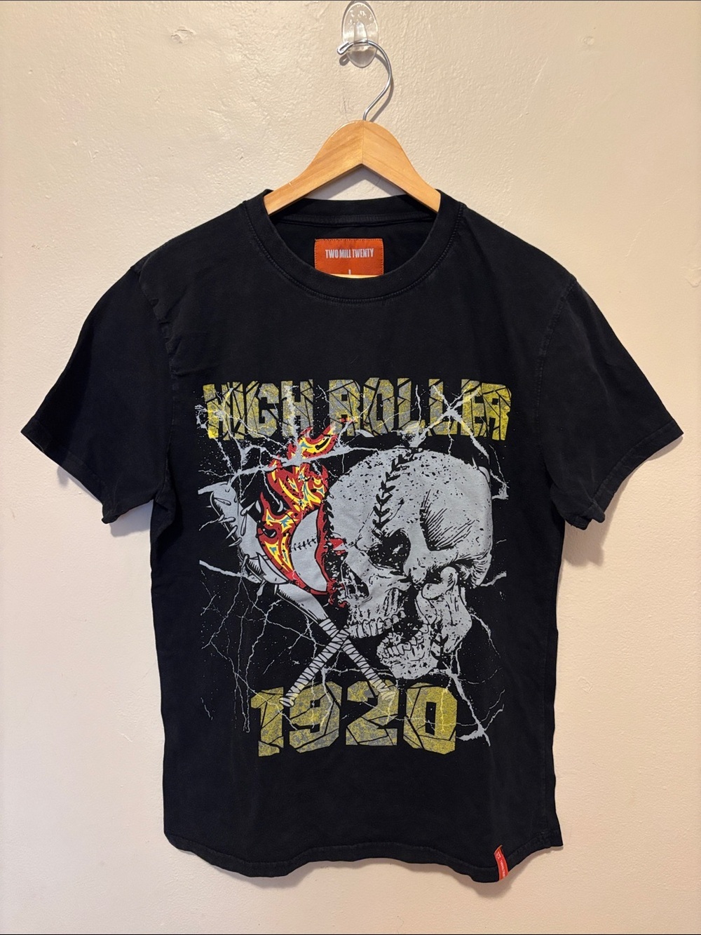 Black 'High Roller' Graphic Short Sleeve Tee